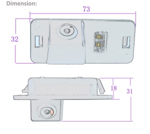 CAMERA VIDEO DE MARSARIER DEDICATA BMW SERIA 3 5 7 X5 X6 LOOK OEM MODEL WITSON W2-C390B