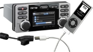 CLARION CMV1 DVD/CD/USB/MP3 PLAYER 1DIN, MARIN, REZISTENT LA APĂ