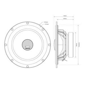 Difuzoare MTX TX465C Difuzoare coaxiale TX4 Ø16,5cm 6,5 "2-căi 80W RMS 4Ω și tweeter nedymium, cupolă de mătase