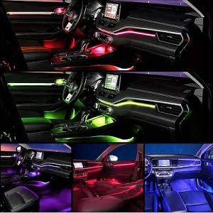 Kit Lumini Ambientale interior auto 18 in 1 RGB cu Aplicatie - Img 5