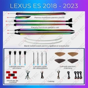 Lumini ambientale dedicate Lexus ES 2018-2020 set complet control telefon sau sistem original