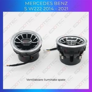 Lumini Ambientale dedicate ventilatoare spate Mercedes Clasa S W222 sistemul original sau telefon AMB-ME-W222-02