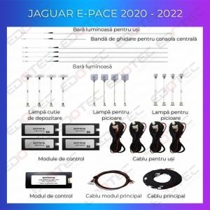 Lumini Ambientale Jaguar E-PACE 2020-2022 set complet control telefon sau sistem original AMB-JG-E-PACE-2020 - Img 2