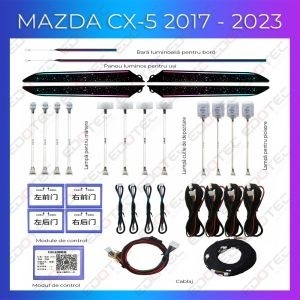 Lumini ambientale Mazda CX-5 2017-2023 dedicat set complet control telefon sau sistem original AMB-MZD-CX-5-2017 - Img 2