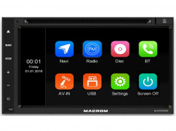 NAVIGATIE 2DIN UNIVERSALA DVD PLAYER AUTO RADIO GPS CARKIT USB MACROM M-DVD5000