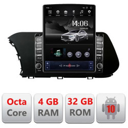NAVIGAȚIE ANDROID 10 DEDICATA HYUNDAI I20 2020 ECRAN CAPACITIV TIP TESLA 9,7" PROCESOR OCTACORE 4GB RAM 32GB MEMORIE INTERNA DVR CARKIT BLUETOOTH MIRROR LINK MODEL TESLA KIT-I20+EDT-E709