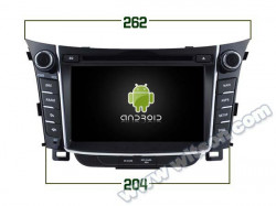 NAVIGATIE ANDROID 10 DEDICATA HYUNDAI I30 2011-2017 WITSON W2-KS5724 PROCESOR QUAD CORE 16GB 2GB RAM ECRAN IPS 7INCH INTERNET 4G WIFI CARKIT BLUETOOTH USB DVD AUTO RADIO GPS WAZE
