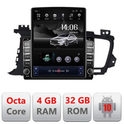 NAVIGAȚIE ANDROID 10 DEDICATA KIA OPTIMA 2011-2015 ECRAN CAPACITIV TIP TESLA 9,7" PROCESOR OCTACORE 4GB RAM 32GB MEMORIE INTERNA DVR CARKIT BLUETOOTH MIRROR LINK MODEL TESLA KIT-091+EDT-E709