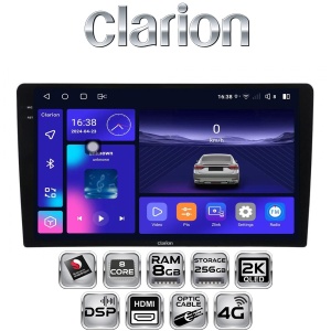 Navigatie Android 13, CLARION GL-700, 8+256GB, Ecran 2K 10.36" QLED, Procesor Octa-core, 2Ghz, Internet 4G, Bluetooth 5.1, Sunet DSP