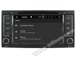 NAVIGATIE ANDROID 8.0 DEDICATA VW TOUAREG MULTIVAN TRANSPORTER T5 MODEL WITSON W2-W042 PLATFORMA S200 OCTA-CORE 2G RAM 32GB MIRROR LINK WAZE MODEL PREMIUM
