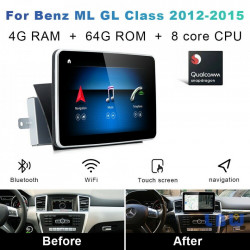 NAVIGATIE ANDROID 9 DEDICATA MERCEDES ML W166 GL X166 2012-2015 NTG 4.5 ECRAN CAPACITIV 9" TOUCHSCREEN INTERNET WIFI SIM 4G OCTACORE 4GB RAM 64 GB ROM DVR CARKIT BLUETOOTH CARPLAY ANDROID AUTO MODEL WITSON W2-ZF8315