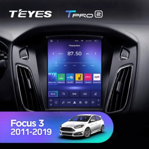 NAVIGATIE AUTO TEYES TIP TESLA TPRO 2 FORD FOCUS 3 2010-2018 4+64GB 9.7" QLED OCTA-CORE 1.8GHZ ANDROID 4G BLUETOOTH 5.1 DSP