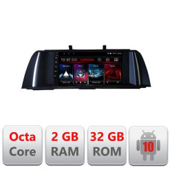 NAVIGATIE CARPAD ANDROID 10 DEDICATA BMW SERIA 5 F10 CIC 2010-2012 ECRAN CAPACITIV OCTACORE 2GB RAM 32 GB ROM DVR CARKIT BLUETOOTH MIRROR LINK MODEL LENOVO KIT-f10-cic+EDT-E509