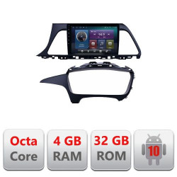 NAVIGATIE CARPAD ANDROID 10 DEDICATA HYUNDAI SONATA 2014-2018 ECRAN 9" CAPACITIV INTERNET 3G WIFI PROCESOR CORTEX A9 OCTA CORE 4G RAM 32GB 1,6 GHZ DVR CARKIT BLUETOOTH MIRROR LINK MODEL KIT-417+EDT-E409