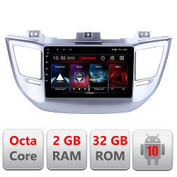 NAVIGATIE CARPAD ANDROID 10 DEDICATA HYUNDAI TUCSON 2015-2019 ECRAN CAPACITIV OCTACORE 2GB RAM 32 GB ROM DVR CARKIT BLUETOOTH MIRROR LINK MODEL LENOVO KIT-546+EDT-E509
