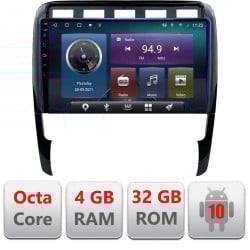 NAVIGATIE CARPAD ANDROID 10 DEDICATA PORSCHE CAYENNE 2002-2010 ECRAN 9" CAPACITIV INTERNET 3G WIFI PROCESOR OCTA CORE 4GB RAM 32GB 1,6 GHZ DVR CARKIT BLUETOOTH MIRROR LINK MODEL KIT-443+EDT-E409