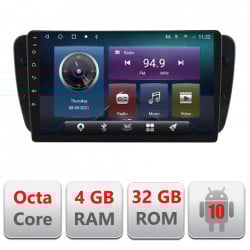 NAVIGATIE CARPAD ANDROID 10 DEDICATA SEAT IBIZA 2008-2014, ECRAN 9" CAPACITIV INTERNET 3G WIFI PROCESOR CORTEX A9 OCTA CORE 4G RAM 32GB 1,6 GHZ DVR CARKIT BLUETOOTH MIRROR LINK MODEL KIT-246+EDT-E409