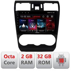 NAVIGATIE CARPAD ANDROID 10 DEDICATA SUBARU FORESTER IMPREZA XV 2013-2018 ECRAN CAPACITIV OCTACORE 2GB RAM 32 GB ROM DVR CARKIT BLUETOOTH MIRROR LINK MODEL LENOVO KIT-062+EDT-E509