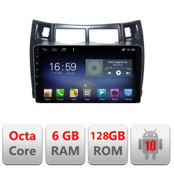 NAVIGATIE CARPAD ANDROID 10 DEDICATA TOYOTA YARIS 2008-2010 ECRAN CAPACITIV OCTACORE 6GB RAM 128GB ROM DVR CARKIT BLUETOOTH MIRROR LINK MODEL LENOVO KIT-YARIS08+EDT-E609