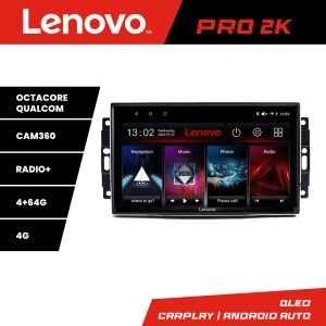 Navigatie Chrysler Jeep Lenovo Kit-202 8 core QLED 2K 4+64 360 Android Waze USB Navigatie Internet Youtube Radio v2 KIT-202+PRO-2K-10-4+64_v2