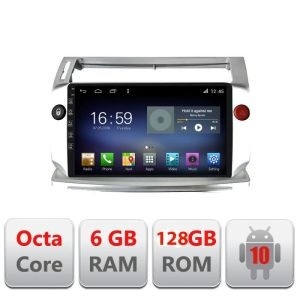 Navigatie Citroen C4 F-088 Octa Core cu Android Radio Bluetooth Internet GPS WIFI DSP 8+128GB 4G KIT-088+EDT-E609