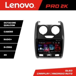 Navigatie Dacia Duster 2012-2019 Lenovo Kit-157 8 core QLED 2K 8+256 360 Android Waze USB Navigatie Internet Youtube Radio KIT-157+PRO-2K-9-8+256