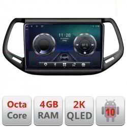 Navigatie dedicata Jeep Compass 2017 Manual C-732 Android Octa Core Ecran 2K QLED GPS 4G 4+32GB 360 KIT-732+EDT-E410-2K