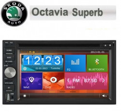 NAVIGATIE DEDICATA SKODA OCTAVIA 1 TOUR FABIA SUPERB WITSON W2-D8902G LEDURI VERZI ECRAN CAPACITIV DVD GPS TV CARKIT PRELUARE AGENDA TELEFONICA