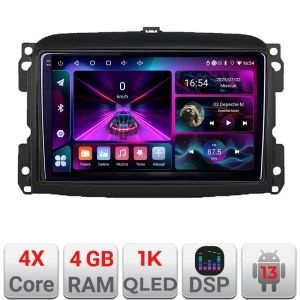 Navigatie Fiat 500 2015-2021 A-500new 4+64 InCell Display 1K Android Waze USB Navigatie Internet Youtube Radio KIT-500new+EDT-E210-RK