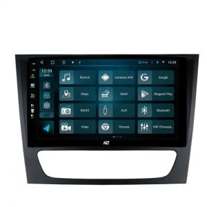 Navigatie HUB64 Mercedes Benz W211/CLS, 8GB RAM, Android 13, Octacore, Slot Sim 4G, DSP, GPS, Wi-FI, Carplay, Android Auto, USB, Bluetooth, Waze, Touchscreen, 9 Inch - Img 4