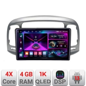 Navigatie Hyundai Accent 2006-2012 A-ACCENT 4+64 InCell Display 1K Android Waze USB Navigatie Internet Youtube Radio KIT-accent+EDT-E209-RK