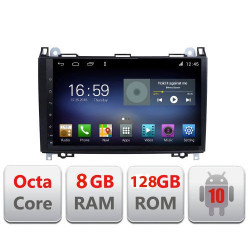 Navigatie Mercedes VW F-068 Octa Core cu Android Radio Bluetooth Internet GPS WIFI DSP 8+128GB 4G KIT-068+EDT-E609