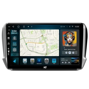 Navigatie Peugeot 208/2008 (2012+), 4GB RAM, Android, Quadcore, DSP, GPS, Wi-FI, Carplay, Android Auto, USB, Bluetooth, Waze, Touchscreen, 10.1 Inch - Img 2