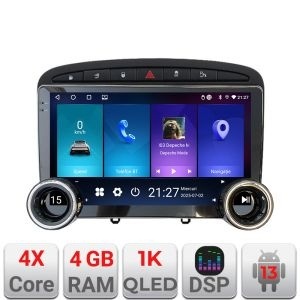 Navigatie Peugeot 308 Kit-038 4+64 10.5 inch Incell 1K android Wifi 5Ghz gps internet KIT-038+EDT-E211-RK