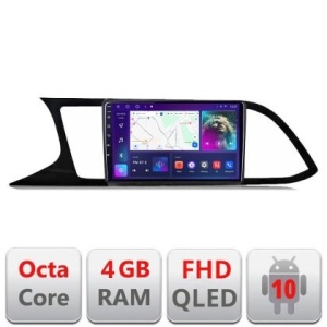Navigatie Seat Leon MIB Quad Core B-306 Android Ecran QLED octa core 4+64 carplay android auto KIT-306+EDT-E309V3 KIT-306+EDT-E309V3
