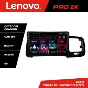 Navigatie Volvo S60 2014-2018 cu sistem Sensus Connect Lenovo Kit-s60-14 8 core QLED 2K 8+256 360 Android Waze USB Navigatie Internet Youtube R kit-s60-14+PRO-2K-9-8+256