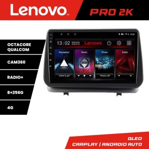 NavigatieRenault Clio 3 2005-2013 Lenovo Kit-Clio3 8 core QLED 2K 8+256 360 Android Waze USB Navigatie Internet Youtube Radio kit-clio3+PRO-2K-9-8+256