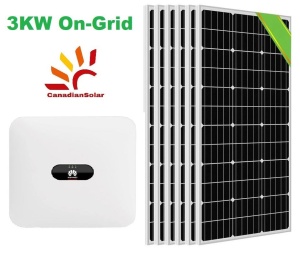 Pachet 3KW Hybrid Trifazat Canadian Solar si Huawei