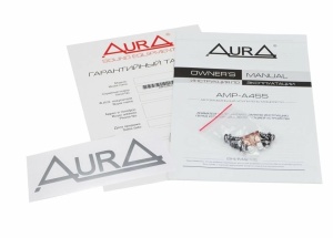 PACHET AMPLIFICATOR SI DIFUZOARE AUTO Aura Fireball AMP A455, 4 canale, 300W + Difuzoare auto midrange Aura SM A654 + Kit de cabluri