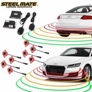 Senzori de parcare fata si spate STEELMATE PTS810EX cu aspect OEM, fara display