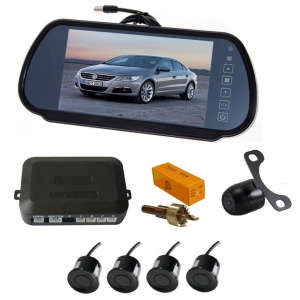 Senzori parcare cu camera video si display LCD de 7 in oglinda S608