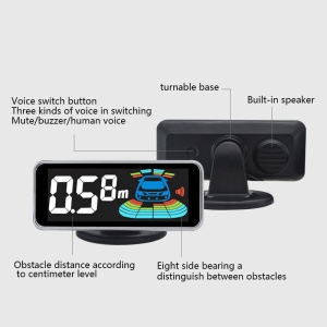 Senzori parcare fata spate cu temporizare cu 8 senzori si display LCD S3068-8