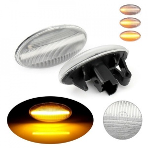 Set 2 Semnalizari Aripa Dinamice Peugeot 107, 207, 307, 407, 607, 1007 - D0332