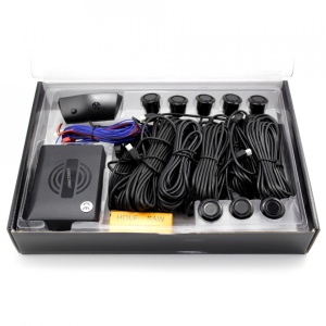 Set senzori de parcare cu afisaj si semnal acustic fata-spate cu 8 senzori Carguard SP005
