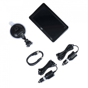 Sistem de navigatie GPS PNI L710 cu parasolar, 7 inch, 800 MHz, 256MB DDR, 16GB memorie interna, FM transmitter, cu doua alimentatoare auto incluse