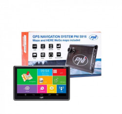 Sistem de navigatie portabil GPS + DVR PNI S916 ANDROID Diagonala 7" Harti Here Maps Igo Truck si Waze cu Radarele din Romania pentru Camioane si Autoturisme