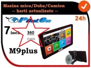 Sistem de navigatie portabil GPS PilotOn M9Plus 8GB Diagonala 7" Harti Incluse pentru Camioane si Autoturisme Rulote Autocare