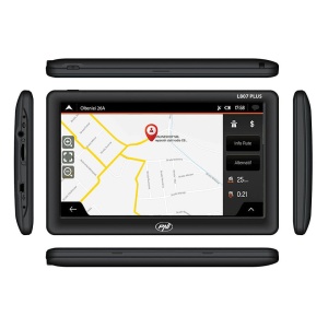 Sistem de navigatie portabil GPS PNI L807 PLUS 8GB Diagonala 7" Harti Incluse pentru Camioane si Autoturisme Rulote Autocare