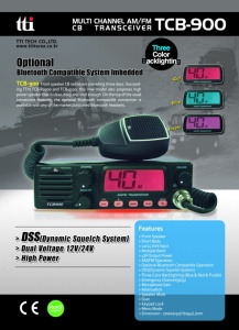 Statie radio CB TTi TCB-900 alimentare 12-24V cu difuzor frontal - Img 2