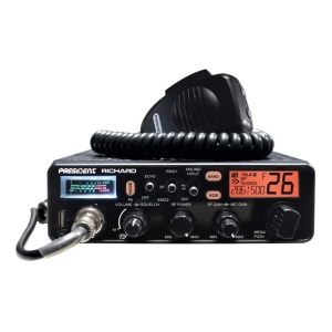 Statie Radio President Richard, radioamatori, putere maxima 50W, 12V, RF Gain, NB, ANL, Hi-Cut, Echo, Port USB